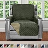 The Original SOFA SHIELD Reversible Furniture Protector, Features Elastic Strap (Chair: Hunter Green/Sage)