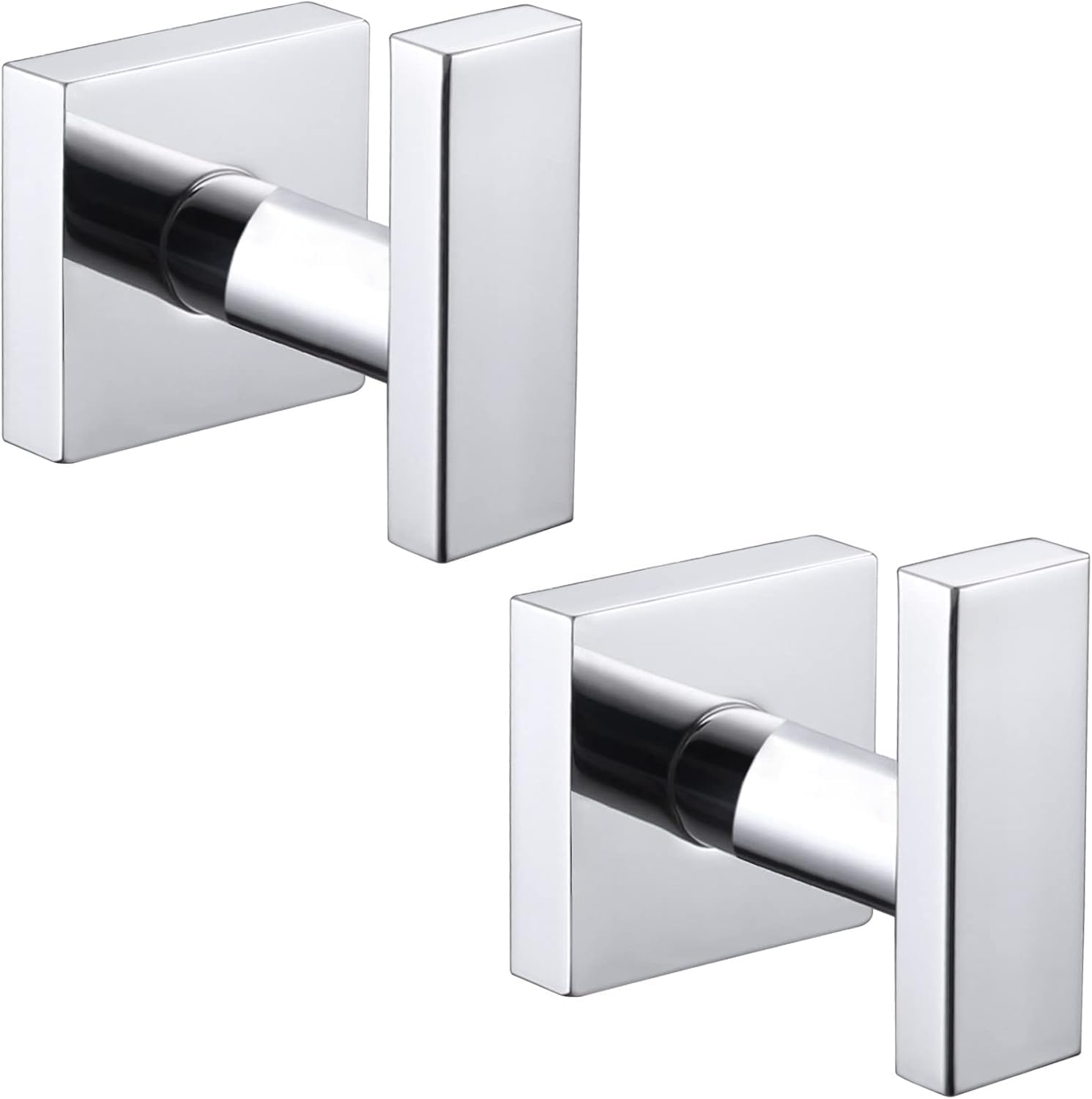 ALTPWJW Door Hooks,2 Pack Stainless Steel Towel Hooks for Bathrooms Screw in Coat Robe Hook(Chrome)