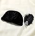 BABEYOND Gatsby Turban Hat Vintage 1920s Head Wrap Knit Pleated Turban 20s Cap Black