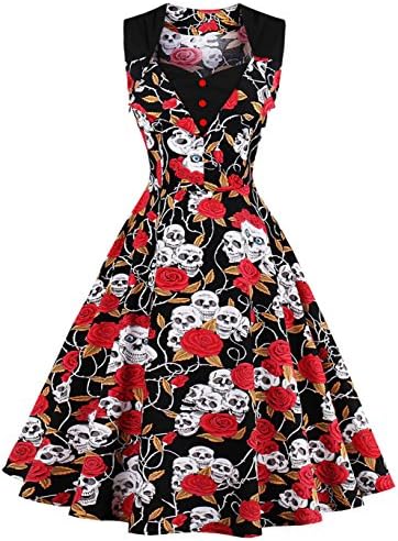 Joansam 50s 60s Women Vintage Dress Polka Dot Sleeveless Female Elegant Ladies Swing Retro Party Dresses Summer Casual Dot Dress JS1513R-S