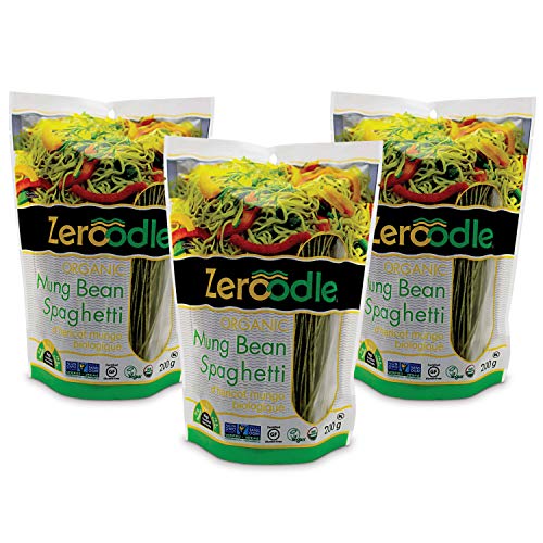 Zeroodle 3-Pack Low Net Carb Gluten Free Vegan Pasta - Organic Mung Bean Edamame Spaghetti Noodles - High Protein - Thumbnail 2