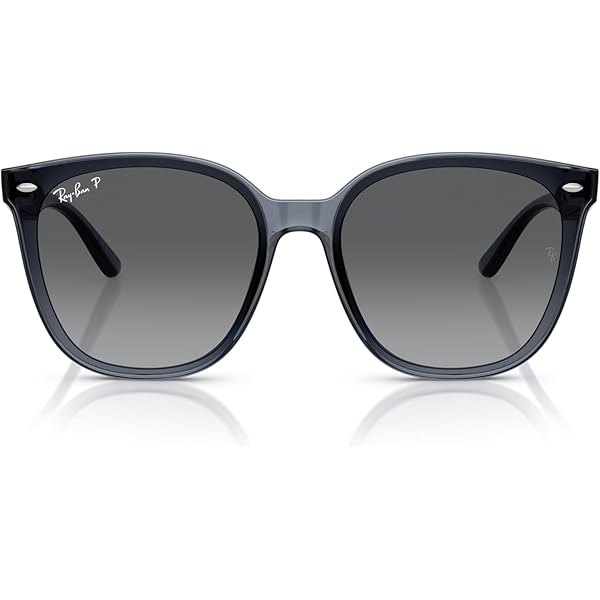 Amazon.com: Ray-Ban Rb4324 Square Sunglasses, Transparent