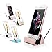 iMoreGro Phone Dock Charging Stand Dock Station Compatible with Phone XS/X/8/8 Plus/7/7Plus/6/6 Plus/6s/6s Plus/5/SE(Rose Gold)