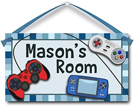 Personalized Name Sign, Video Game Remotes, Kids Room Decor, Children's Bedroom Accessory