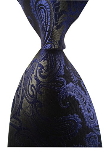 Men's Purple Black Party Cravat Suit Ties Self Neckties Birthday Gift for Guys