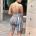 ECHOINE Women's Sexy Bodycon Romper Spaghetti Strap Short Pants One Piece Jumpsuits Clubwer