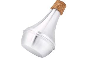 Drfeify Aluminum Alloy Cork Trumpet Practice Mute for Sound Reduction Practice Mute for Trumpet Cornet Flugelhorn Players wit