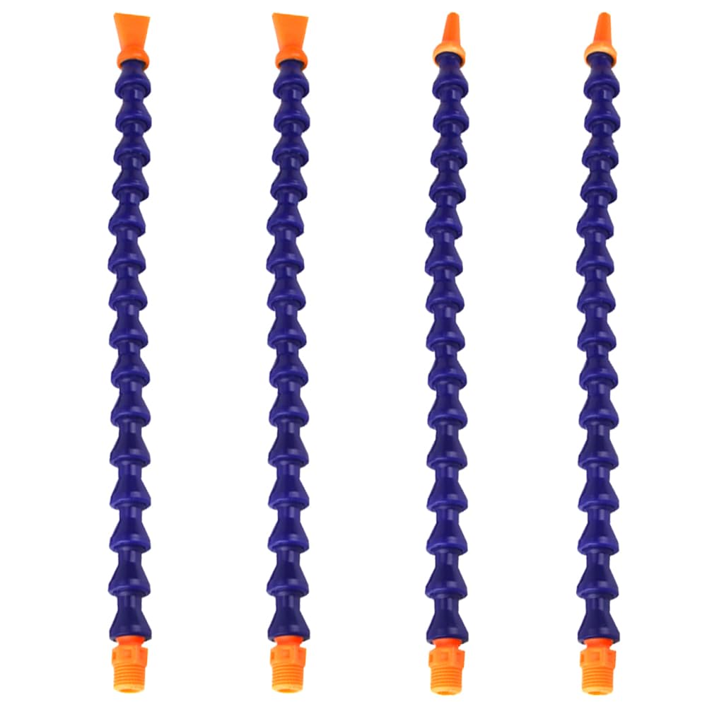 4 Pcs Coolant Hose 1/2 Universal Flexible Coolant Pipe Plastic Round Nozzle Water Oil Coolant Pipe for Hydraulic or CNC Machine Water Cooling System