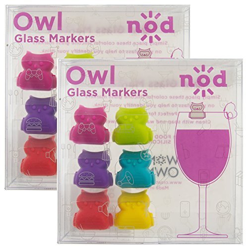 Set of 12 Silicone Wine Glasses Charms Assorted Rim Cocktail Markers Party Birds Party Supplies Drink Accessories