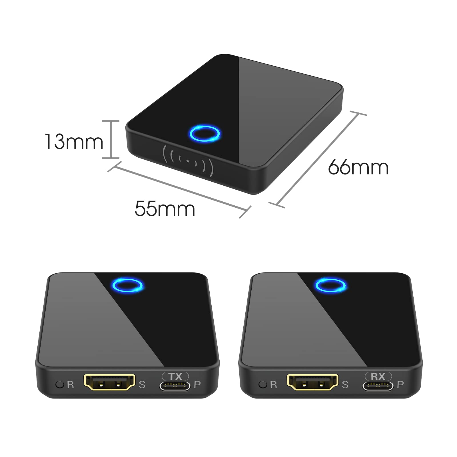 Wireless HDMI Transmitter and Receiver,Binken 150m Wireless HDMI Extender Support 1080P@60 Hz, Support 2.4/5GHz for Streaming Video Audio from Laptop, PC Satellite to HDTV Projector Model 810