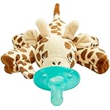 Philips AVENT Soothie Snuggle Pacifier Holder with Detachable Pacifier, Giraffe, 0m+ (SCF347/01)