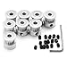 DRILLPRO 8Pcs 5mm 20Teeth Timing Pulley Wheel+GT2 5 Meters Timing Belt for 3D Printer