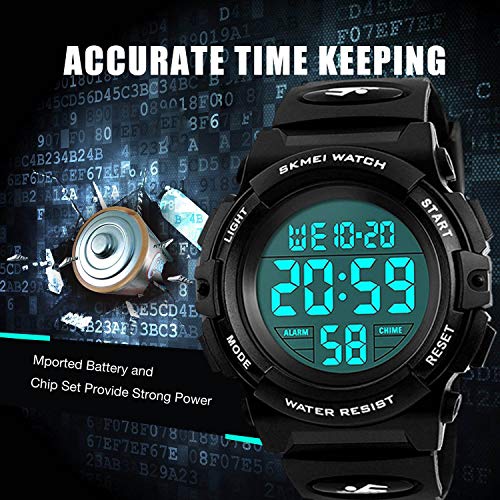 3 Waterproof+Electronic+Stopwatch+Silicone+Wristatches