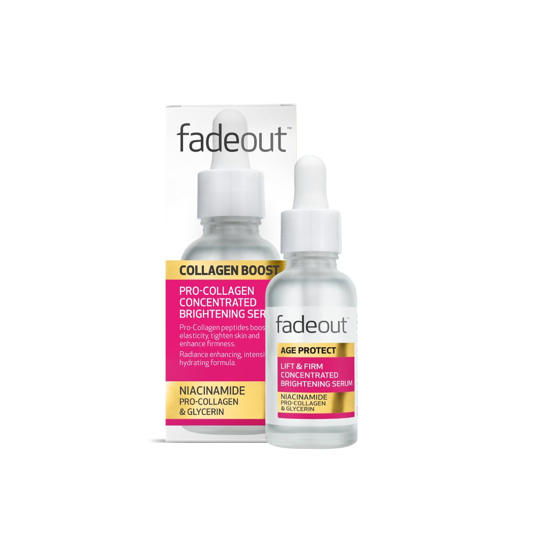 Fade Out Collagen Boost Concentrated Brightening Serum - Pro-Collagen Peptides & Niacinamide for Firm, Radiant Skin - 30ml