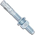 ini moni 1/2" x 3-3/4" Wedge Anchor Zinc Plated Heavy Duty Fastener for Concrete and Cement, Carbon Steel Concrete Anchor Bolts (4 pcs)