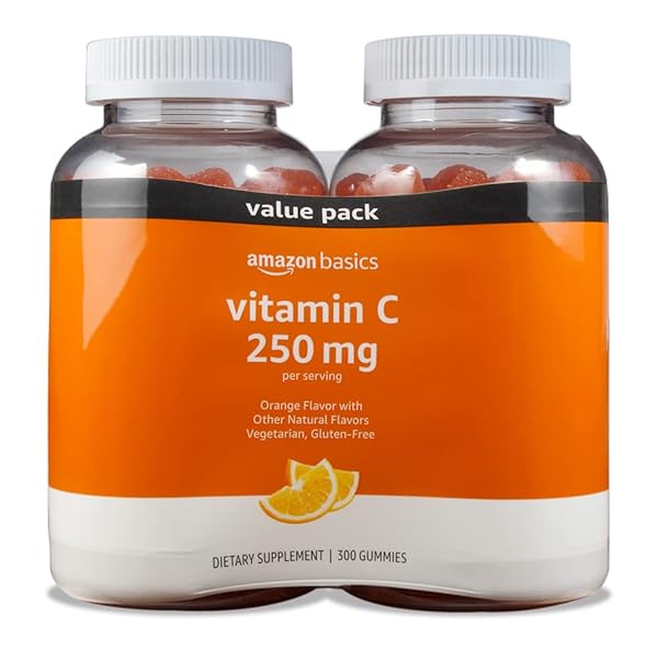 AMAZON BASICS VITAMIN C 250 MG GUMMIES, ORANGE,...