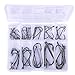 General 50Pcs/Pack 10 Size Assorted Sharpened Sharp Fishing Fish Hook Tackle Lure Bait Set Kit