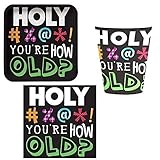 Holy Bleep 30 Tableware Pack for 16: Includes Napkins, Dinner Plates, and Cups