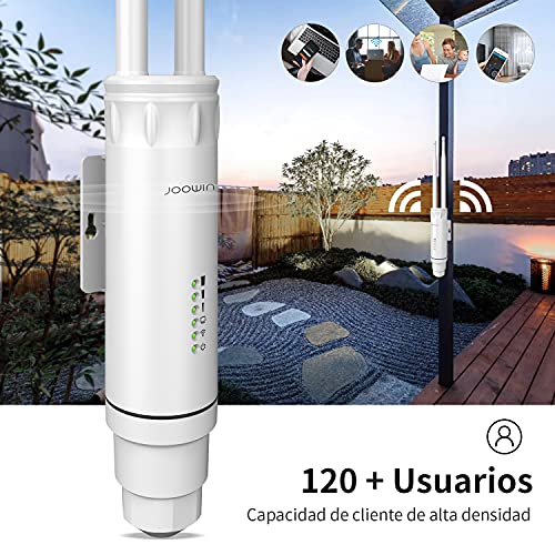 JOOWIN-1200-Mbps-Punto-de-Acceso-inalambrico-Exterior-24GHz-58GHz-Banda-Dual-Amplificador-de-senal-ApWiFi-RepetidorRouterPuente-Cuatro-ModosLleva-Antena-de-Alta-GananciaPoE