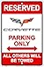 Corvette Parking Only 8 x 12 Metal Sign by Hangtime