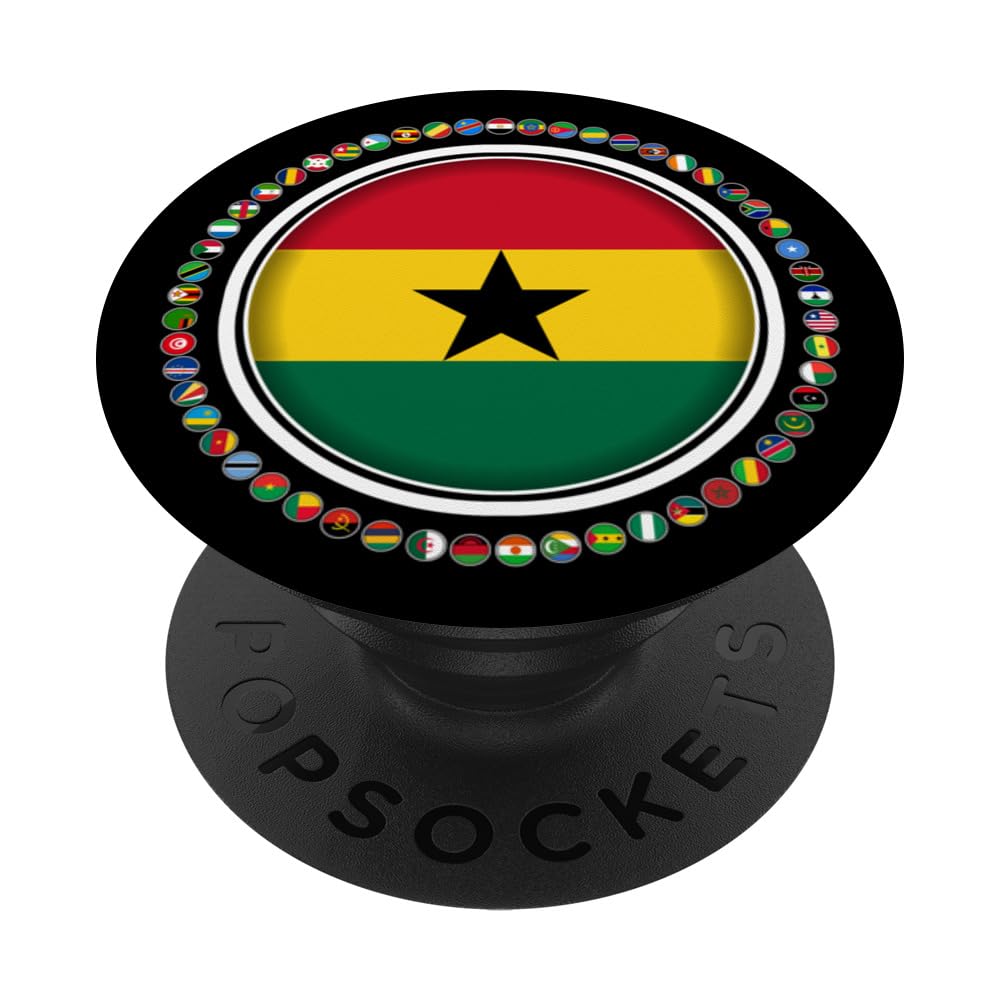 African flags,Ghana,Flag of Ghana,Ghana Flag. PopSockets Swappable PopGrip