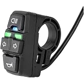 Universal Motorcycle Turn Signal Switch Ebike Light and Horn Switch 3 in 1 | 7/8" 22mm Motorcycle Light Switch Handlebar, Ebike Headlight On/Off Control Switch for Dirtbike, Motorcycle Horn Button DK336