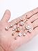 BBTO 6 Pieces 14G Stainless Steel Belly Button Rings Navel Curved Barbell Piercing for Women, 6 Styles (Rose Gold)