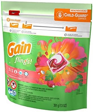 Safe! Gain Flings Laundry Detergent Tropical Sunrise16.0 ea(4pk)