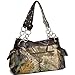 Realtree Camouflage Shoulder Bag Handbag with Rhinestone Cross - Pink Camouflage/Pink