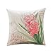 sykting Spring Pillow Covers Cotton Linen Farmhouse Flower Pillow Covers 18x18 inch for Couch Bed Chair Set of 4