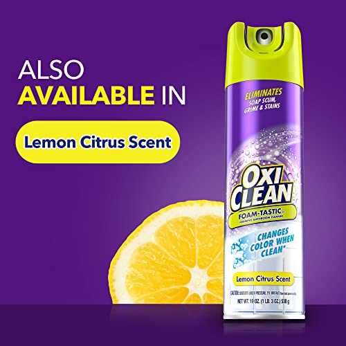 OxiClean FoamTastic Foaming Bathroom Cleaner, Fresh Scent, Spray Can