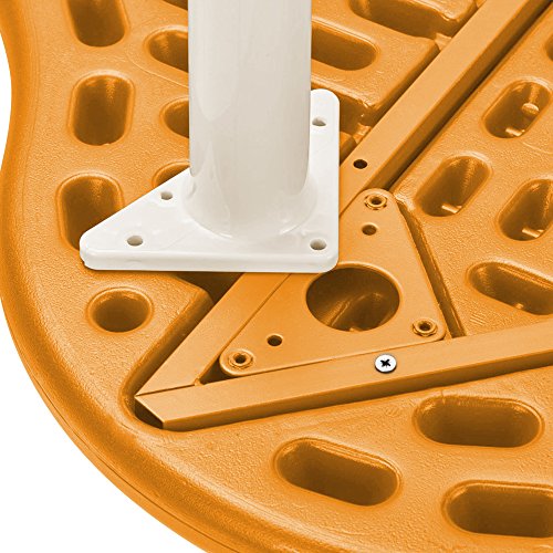 ECR4Kids 65" Kidney Resin Activity Table with Four 16" Resin Chairs - Indoor/Outdoor Kids Seating Set for Classrooms, Daycares, Playgrounds, Orange