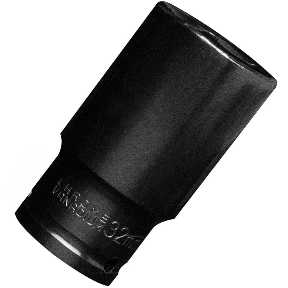 ZHJZFZ 32MM Impact Socket 1/2 Inch Drive, Deep 6-Point Wheel Nut Socket Set, CR-MO for Easy Car Repair, Mechanical Maintenance, and Home Use