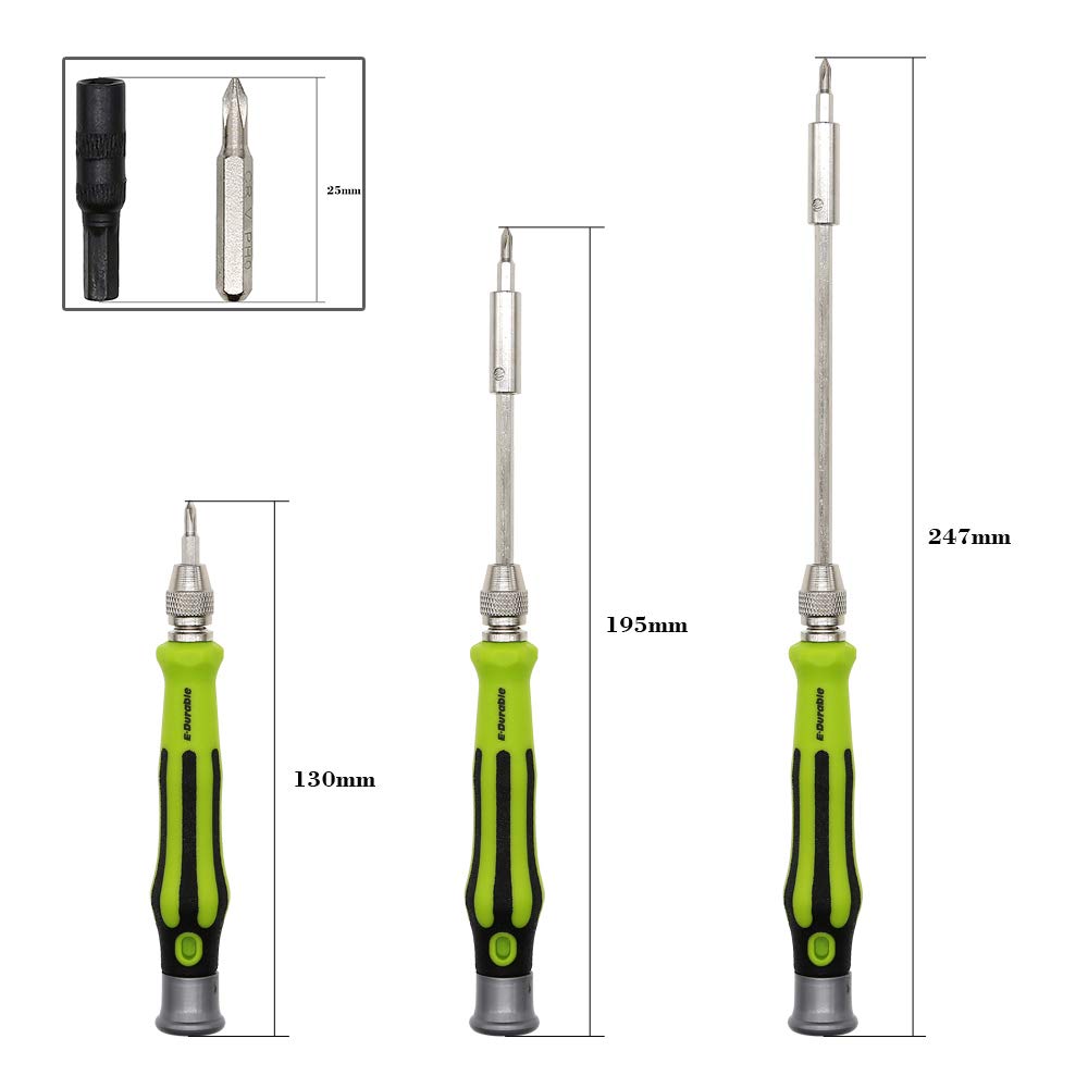 Torx Screwdriver Set, T4 T5 T6 T7 Torx Security T8R T9R T15R T20R Hex Nut Pentalobe Flathead Triwing Triangle Square Bit Tool Kit with Flexible Shaft Extension for Precise Repair Maintenance (45 IN 1)