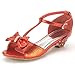 DREAM PAIRS Girl's SweetHeart-22 Rhinestone Embellishment Strap Closure Low Heel Pumps Sandals Shoes