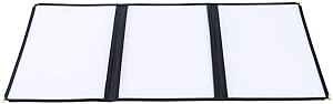 FLK Tech 10 Pack 6 View Restaurant Menu Covers/Fits 8 1/2" x 11" Paper (3 Page)