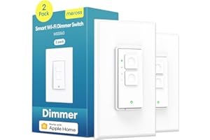 meross Smart Dimmer Switch, Single Pole Smart Switch for LED Light, Neutral Wire Required, Compatible with Apple HomeKit, Ale