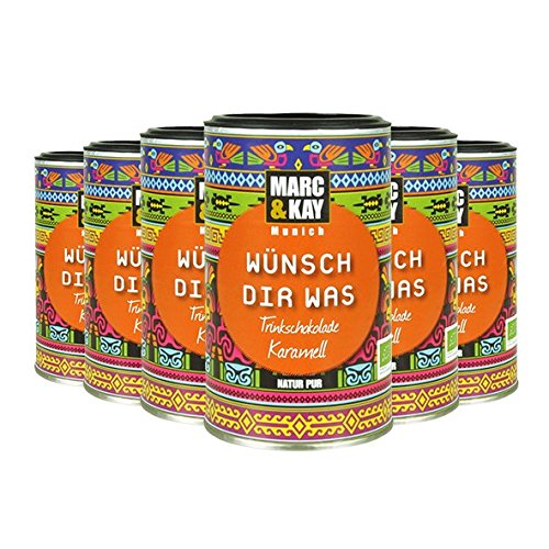 Marc & Kay W?nsch dir was Trinkschokolade Karamell, Bio-Kakao, 250g, 6er
