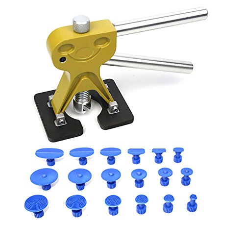 Click Here to See More Images YOUNGFLY Car Body Hail Glue Puller Tabs Lifter Paintless Removal Dent Repair PDR Tool Kit Set 18Pcs Glue Tabs
