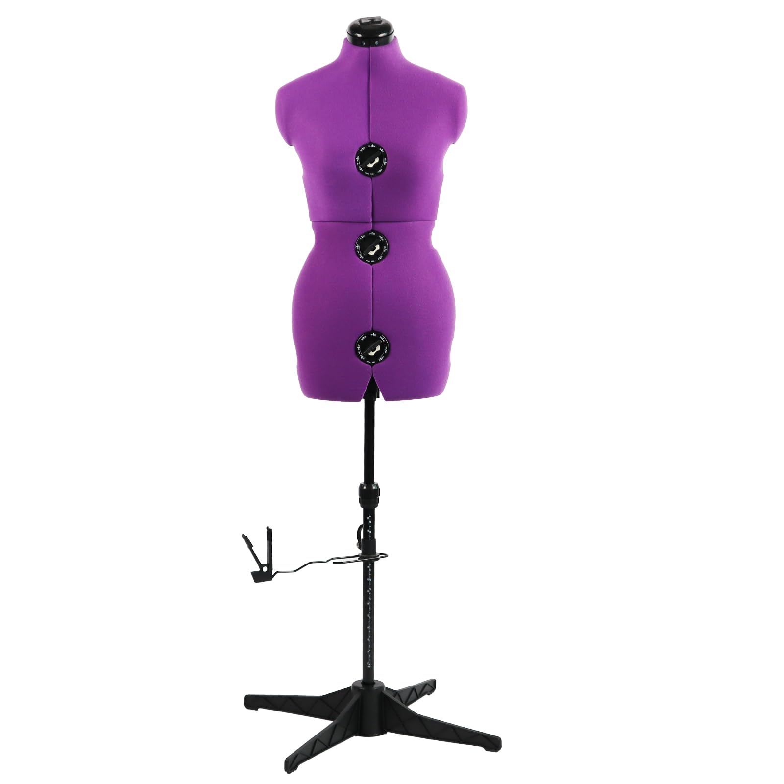 Photo 1 of MNOXBCCO Purple Adjustable Dress Form Mannequin for Sewing Female Size 6-14, Up to 75" Height, Pinnable Model with 13 Dials & 360 Degree Hem Guide