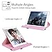 Fintie Rotating Case for iPad 6th / 5th Generation (2018 2017 Model, 9.7 inch), iPad Air 2 (9.7 Inch), iPad Air 1 (9.7 Inch) - 360 Degree Rotating Protective Stand Cover Auto Sleep, Pink