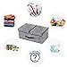 Onlyeasy Fabric Foldable Large Storage Boxes - Bins Cubes Dividers Containers Baskets Cloth Closet Shelf Cubby Bookcase Baby Organizer for Home with 2 Lids, 19.7