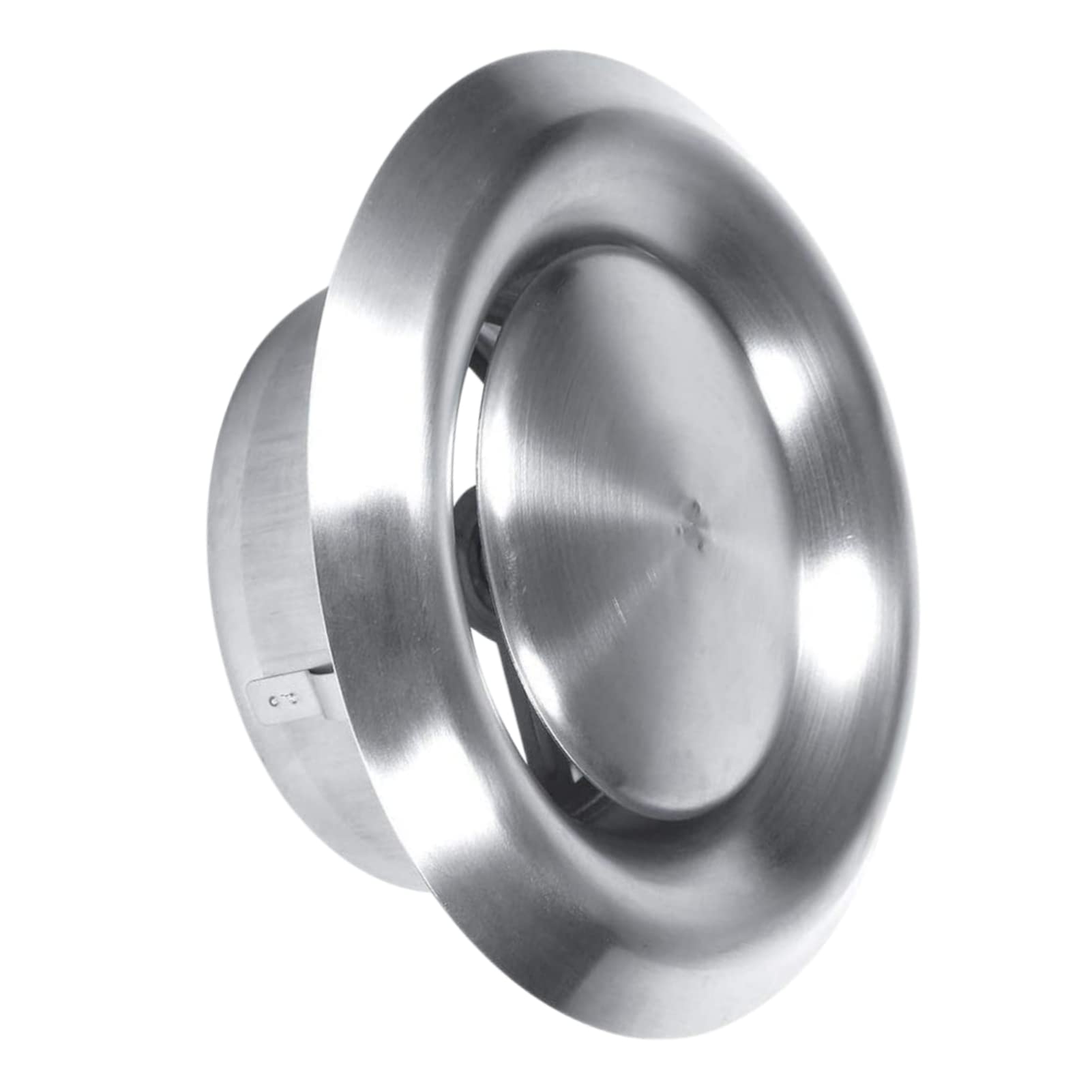 Round Stainless Steel Vent Valve, Ventilation Duct Fan Air Vent Ceiling Mounted Round Air Valve Vent Grill(125mm)