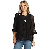 Jess & Jane Mineral Washed Mesh Cardigan - M116