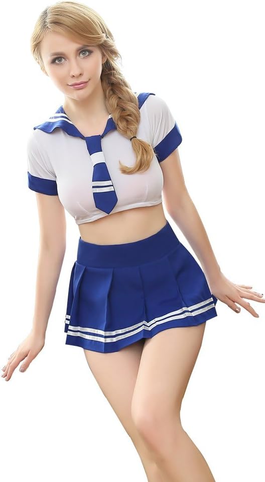 Airboo Flirt Dress Cosplay Students Sailor Lingerie Set Sexy Dress For Women