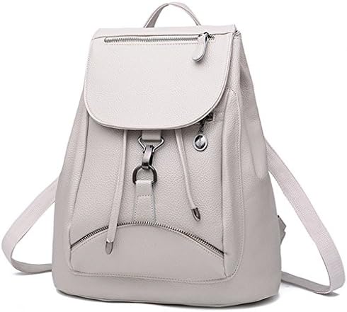 BOBILIKE Women Leather Backpack Purse Casual Travel Shoulder Bags Cute Daypacks, Beige White
