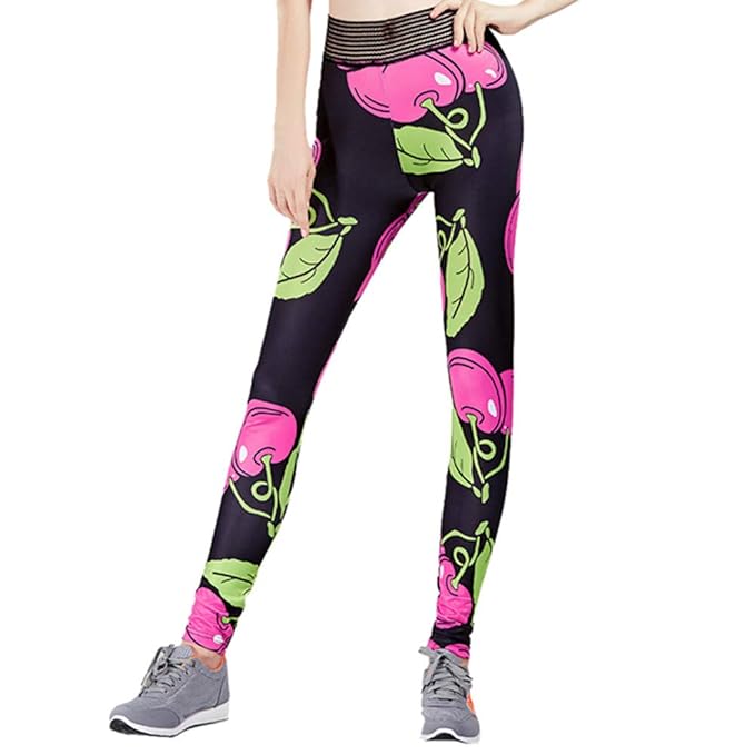 VPASS Mujer Pantalones, Elásticos Impresión Moda Pantalones ...