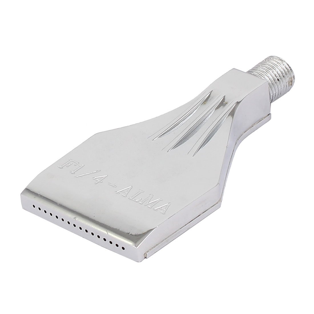 sourcing map 1/4BSP Male Thread Aluminium Alloy Air Blow Off Flat Jet Nozzle Silver Tone