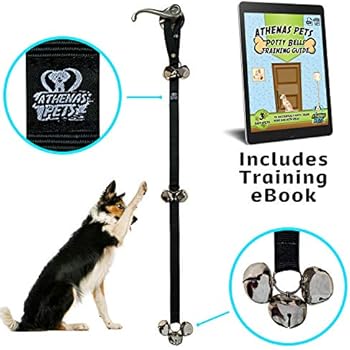 Athenas Pets Dog Bells for Potty Training, Best Dog Bell for Puppy Training, Adjustable Dog Door Bell, Premium Quality Nylon Dog Training Bells for Door for Dog Potty Training, Loud Dog Doorbell