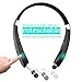 Bluetooth Headphones, Bodecin Bluetooth 4.1 Wireless Stereo Sports Headphones Earphones Neckband with Retractable and Foldable Design Style Earbuds with Mic for Bluetooth Enabled Devices(Black)